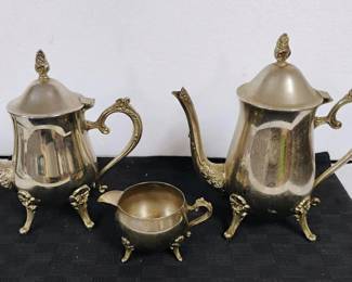 Silverplate Teapots and Creamer