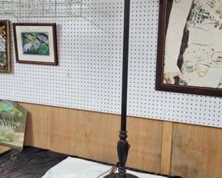 Vintage Brass Lamp with Shade