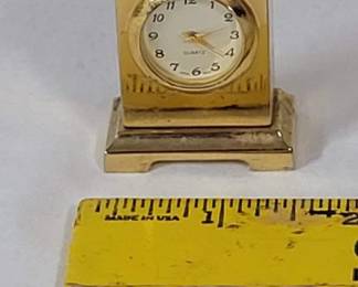 Tiny Brass Quartz Clock