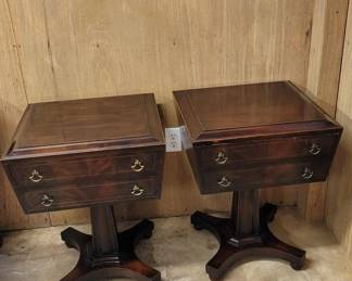 Pair of Antique Mahogany Sheraton Stands