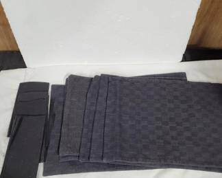 Black Placemats and Napkins