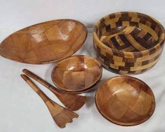 Wooden Salad Serving Bowls