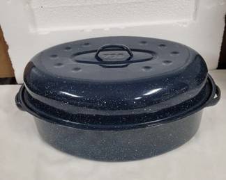 Blue Enamel Roasting Pan