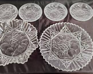 Glass Serving Dish Lot