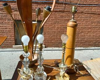 Assorted MCM lamps -  an assortment of lamp shades are also available