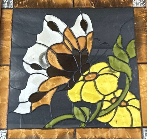 Stained Glass Window w/ Butterfly