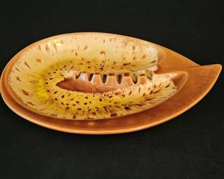 Vintage Mid Century Orange Speckled Ashtray