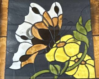 Stained Glass Window w/ Butterfly