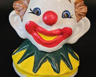 Ceramic Clown Music Box on Plastic Base