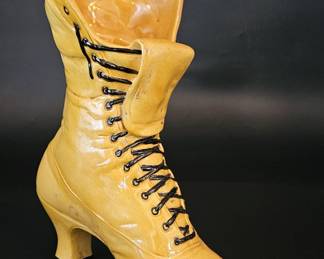 Vintage Ceramic Victorian Boot Figurine