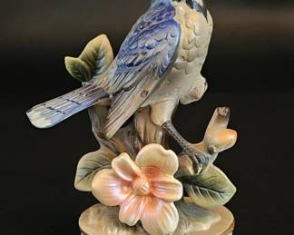 Vintage Ceramic Bluebird Figurine from Japan