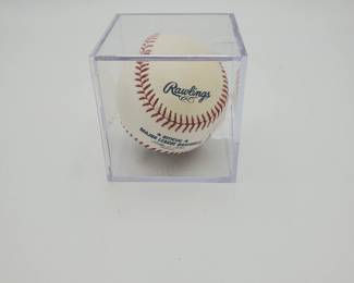 710 Signed Barack Obama first pitch baseball