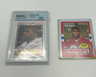 302 1984 Topps Premier USFL Reggie White Gem Mint 10 Graded Rookie Card Topps 1985 Reggie White USFL Card