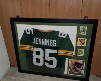 9 Jennings Autograhed Green Bay Packer Super Bowl Jersey