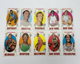 21 Lot of 10 1969 Topps Basketball Cards
