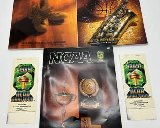 140 3 NCAA Basketball Game Programs 1989, 1991, 1993  1989 final four tickets