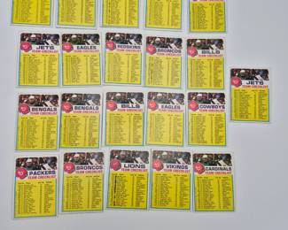 Topps Football Team Checklist Puzzle Back 