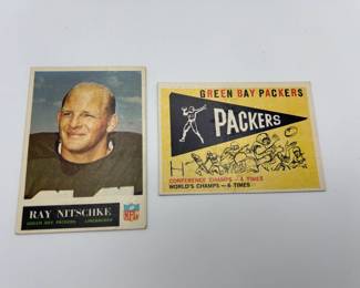 310 Green Bay Packers Ray Nitschke Vintage 1950s  60s Football Cards