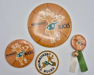 Milwaukee Bucks Vintage Pin Patch Set