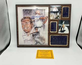25 Mickey Mantle Autographed Photo Plaque w Photos  COA, My Favorite Players Inc.
