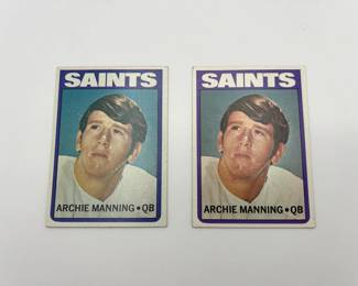 3302 Archie Manning 1972 Topps Football Cards Different Shades