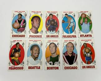 19 Lot of 10 1969 Topps Basketball Cards