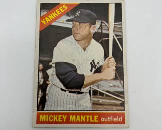 328 1966 Mickey Mantle Topps 50 Baseball Card