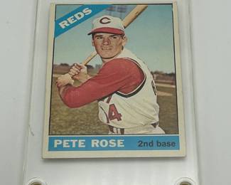 204 1966 Pete Rose Topps 30 Baseball Card Cincinnati Reds