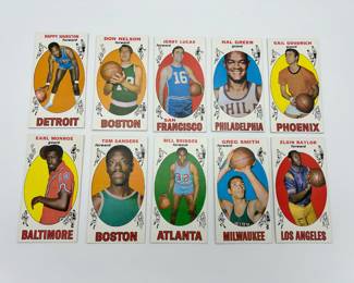 23 Lot of 10 1969 Topps Basketball Cards
