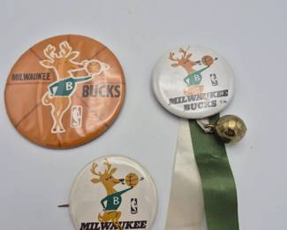 Vintage Milwaukee Bucks Pin Set