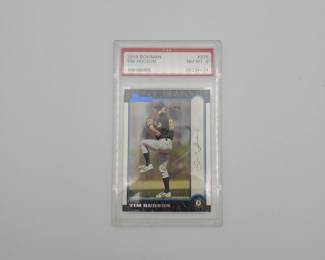 703 Signed Baseball Card 1999 Bowman Tim Hudson