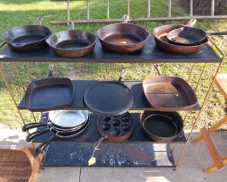 Wagner, Griswold cast iron pans, skillets