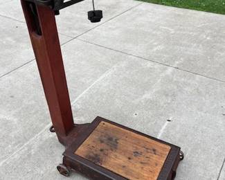 vintage industrial floor scale