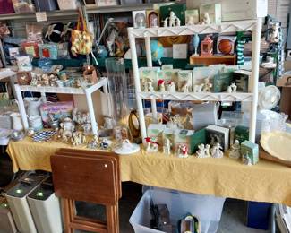 Snowbabies, Sentry safes, TV trays, decor