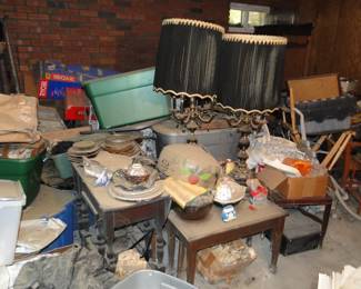 Lamps, vintage tables and more