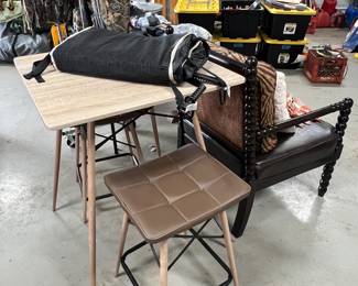 Bar height table and two stools