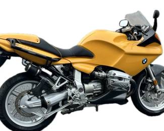 1999 BMW yellow touring R1100S motorcycle; 19k miles