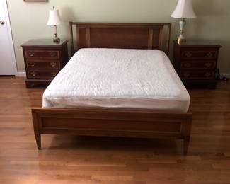 Mid- Century Bed with Dixie nightstands