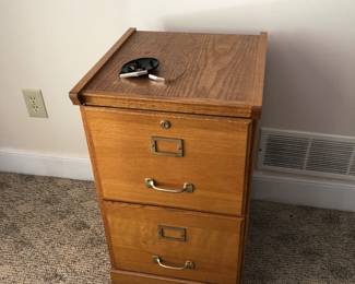 Wooden file cabinet