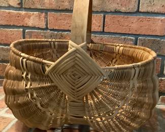 Vintage egg gathering basket