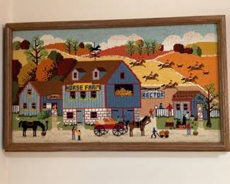 Needlepoint horse art