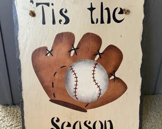 Baseball slate art