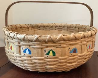 Basket with jockey hats and riding crops