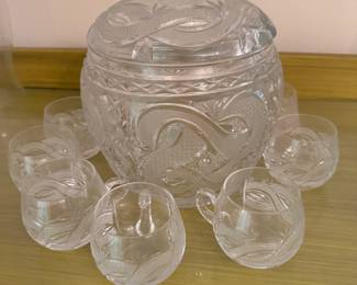 Cut glass Punch Set