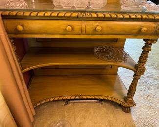 Mahogany Empire Sideboard - painted in the 60's. furry paw feet