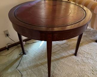 leather top of table