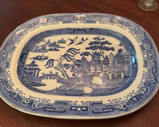 Antique Willowware Platter