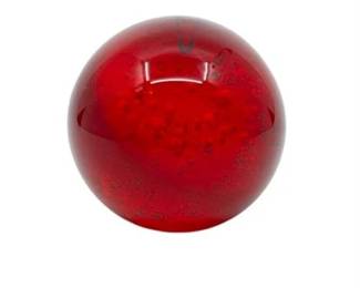 Lot 114
Red Art Glass Hand-Blown Paperweight With Controlled Bubble Design