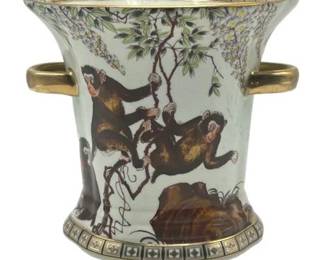 Lot 130
Chinese Chinoiserie Monkey Design Cachepot