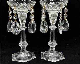 Lot 020-246 1 Bid(s)
Crystal Candlesticks With Prisms, Two (2)